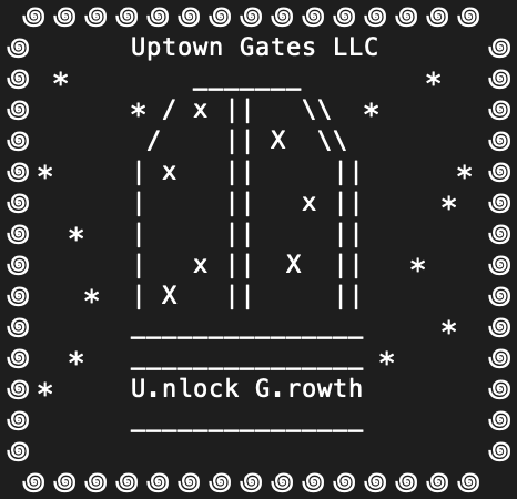 Ascii Logo Uptown Gates Logo